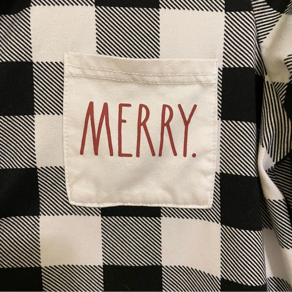 Rae Dunn Christmas P. J. Buffalo Plaid - Size Large - Very Soft - **TOP ONLY - Picture 5 of 7